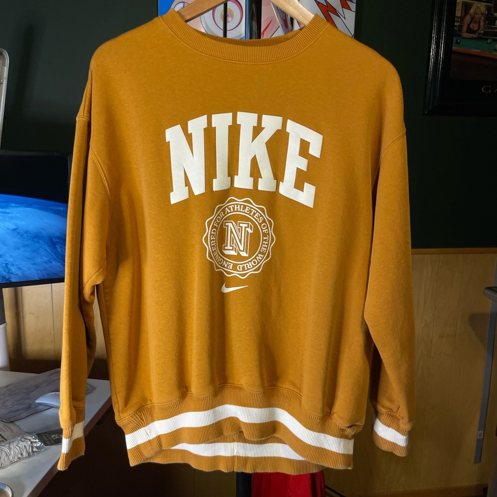 Nike Pheonix Fleece Heritage Fleece Oversized Crew Neck Sweatshirt Women size S - Picture 4 of 7